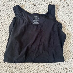 Time and Tru Maternity Black Scoop Neck Tank Top
